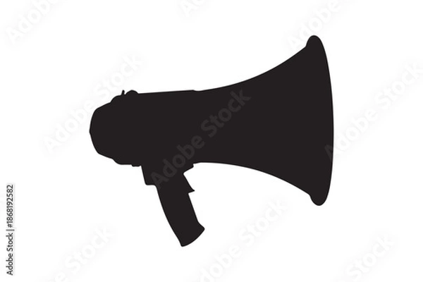 Fototapeta Megaphone silhouette  vector illustration