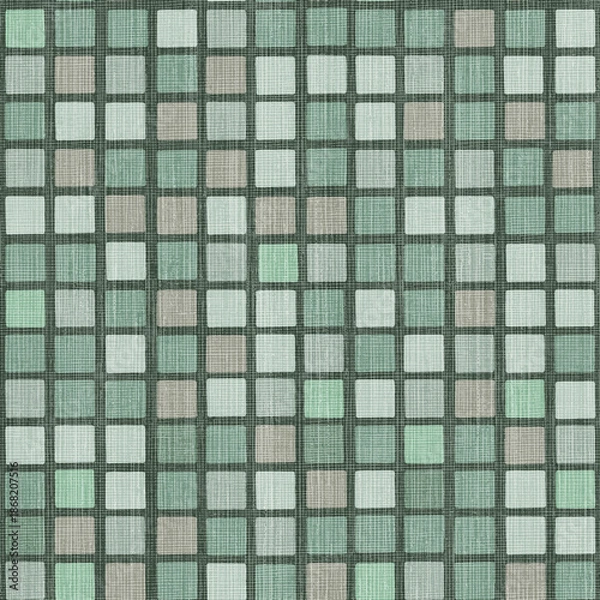 Fototapeta  Mosaic Square Seamless Pattern on Textured Background
