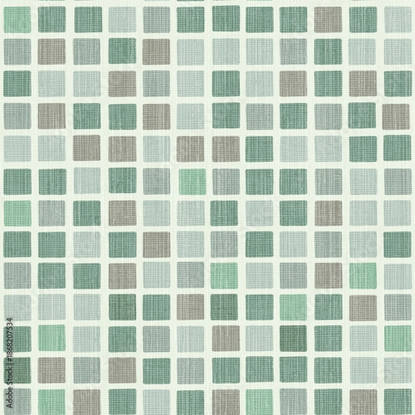Obraz  Mosaic Square Seamless Pattern on Textured Background