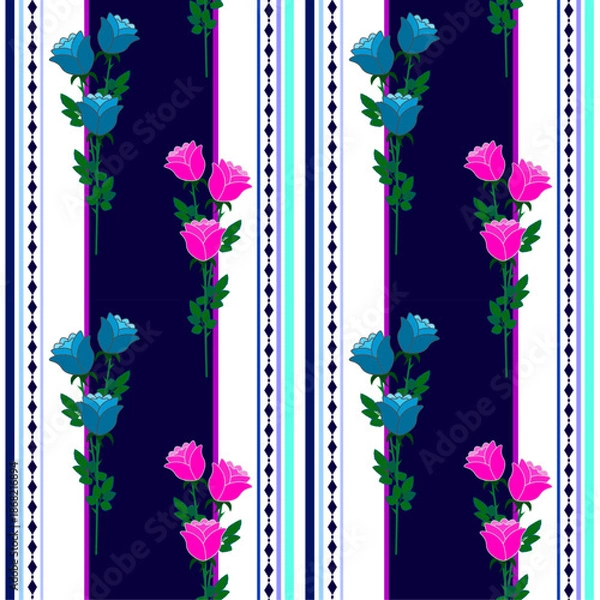 Fototapeta seamless pattern with flowers