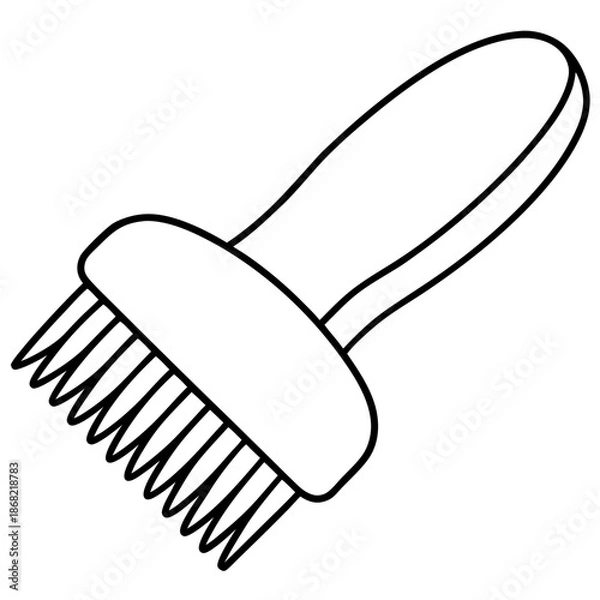 Obraz Scrub Brush line art vector