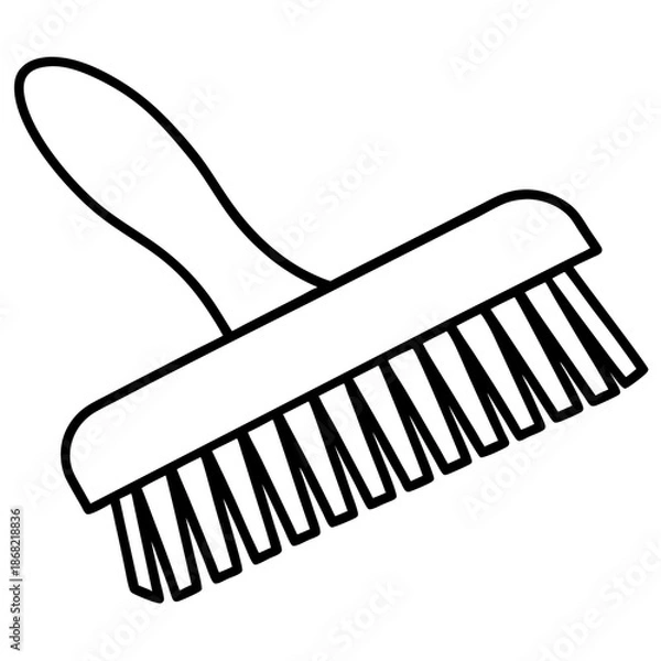 Obraz Scrub Brush line art vector