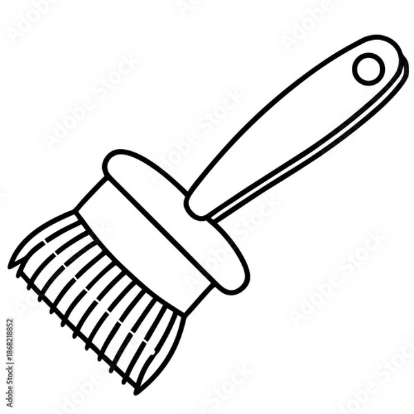 Obraz Scrub Brush line art vector