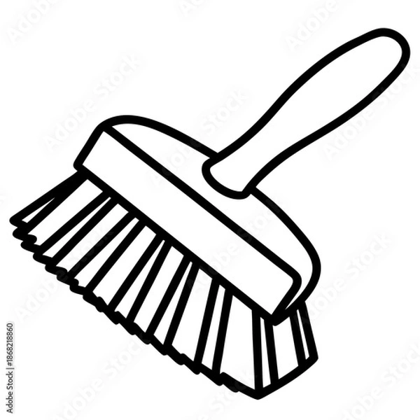 Obraz Scrub Brush line art vector