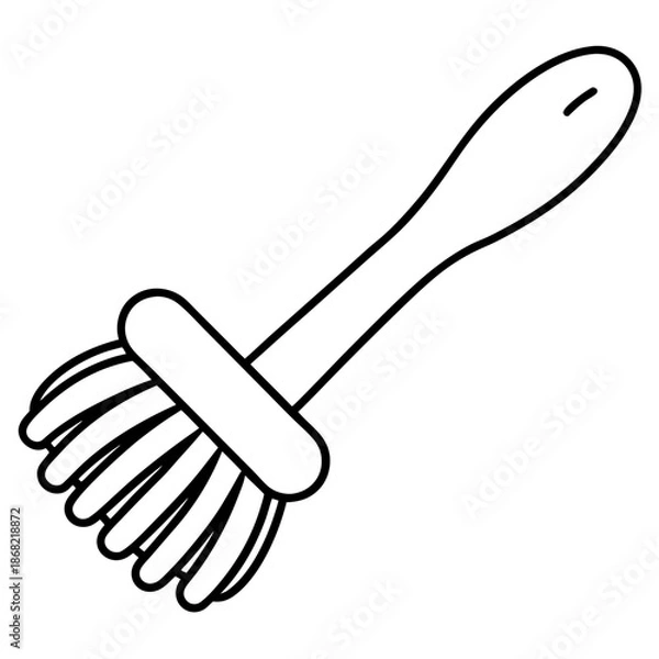 Obraz Scrub Brush line art vector