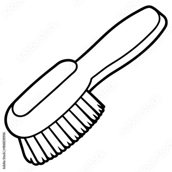 Obraz Scrub Brush line art vector