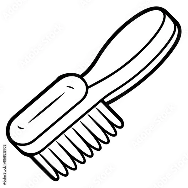 Obraz Scrub Brush line art vector