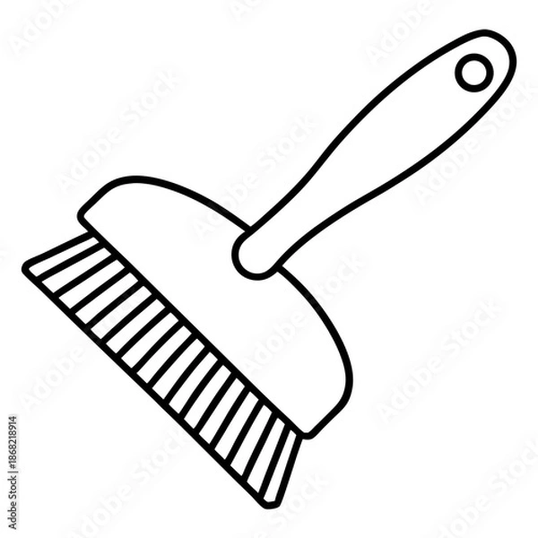 Obraz Scrub Brush line art vector