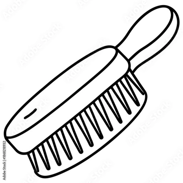 Obraz Scrub Brush line art vector