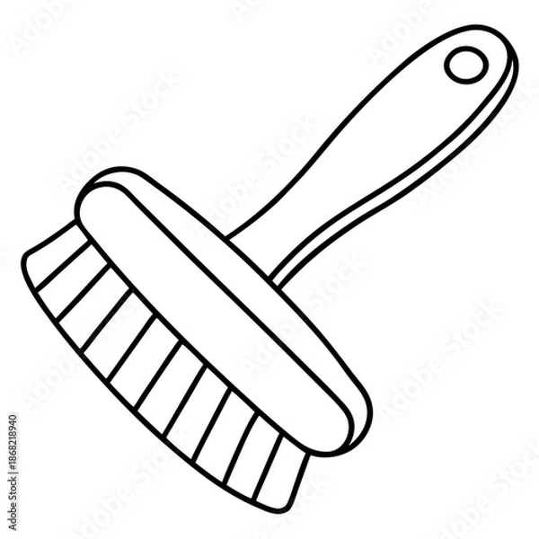 Obraz Scrub Brush line art vector