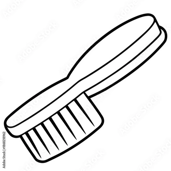 Obraz Scrub Brush line art vector