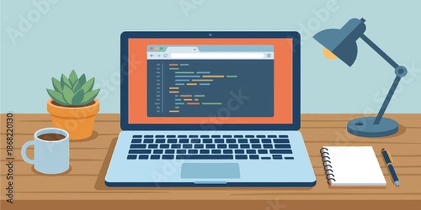 Fototapeta Flat_vector_illustration_2026...