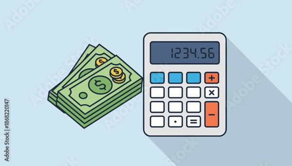 Fototapeta Flat_vector_illustration_2026...