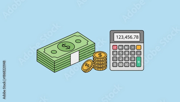 Fototapeta Flat_vector_illustration_2026...