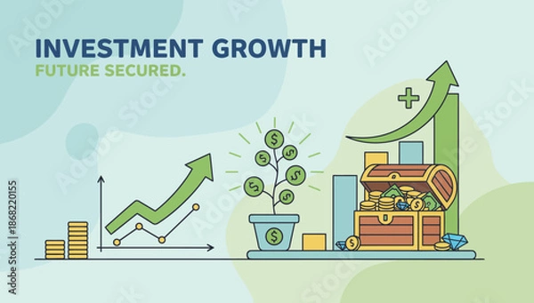 Fototapeta Flat_vector_investment_202601...