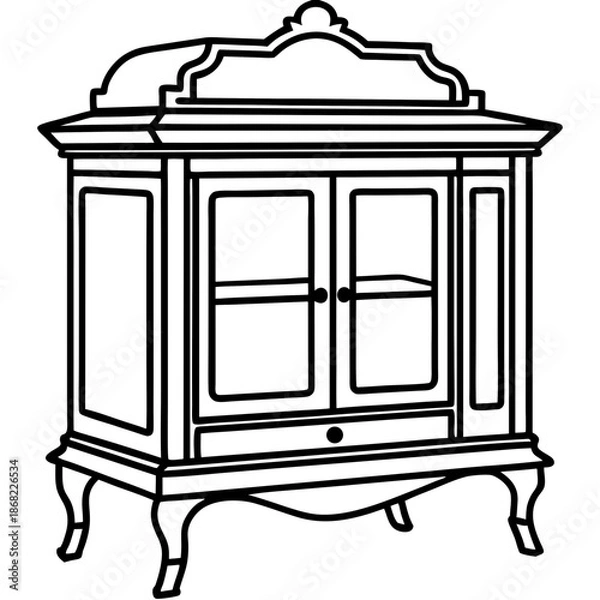 Obraz Curio cabinet  vector