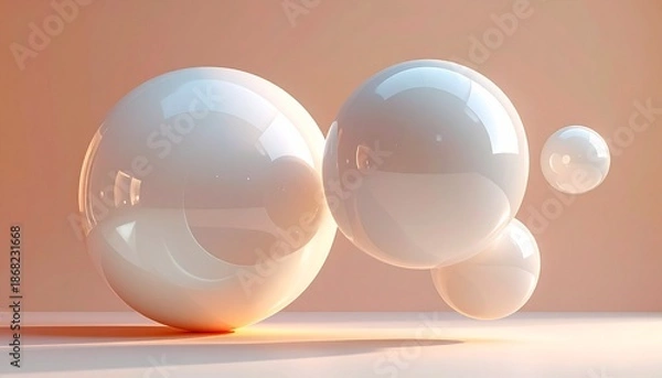 Fototapeta white egg with reflection