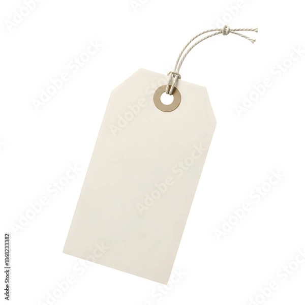 Fototapeta [Generative AI] 빈 흰색 가격표 태그