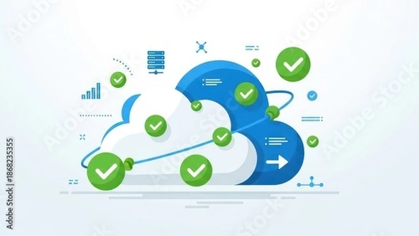 Fototapeta abstract vector background with circles