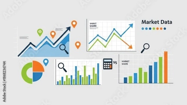 Fototapeta business graph chart