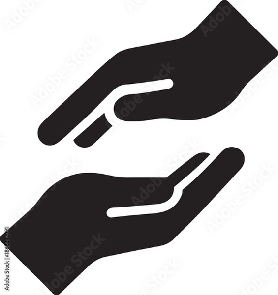 Obraz vector hand sign icon silhouette 