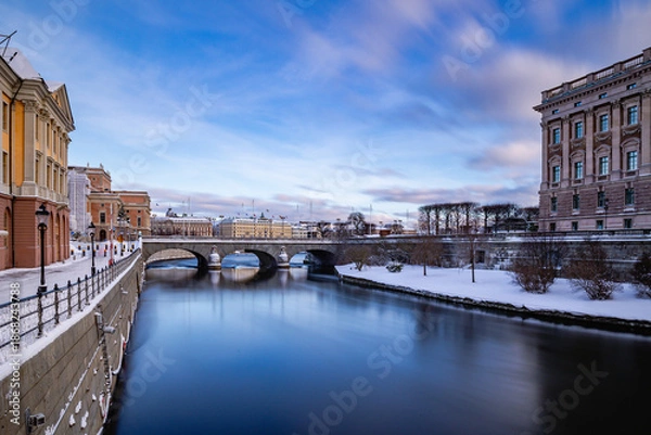 Obraz beautiful winter cityscape