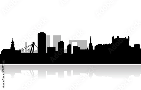 Obraz bratislava vector skyline