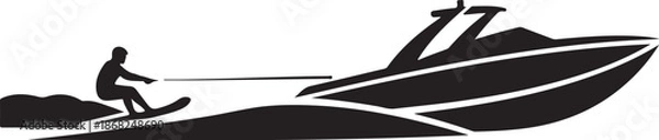Obraz Water Ski Silhouette Vector Bundle