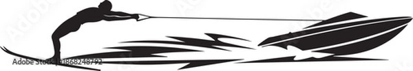 Obraz Water Ski Silhouette Vector Bundle