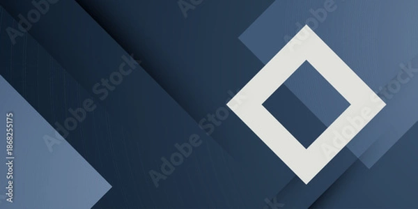 Obraz Abstract gray background. Simple overlap square shapes pattern with shadow element texture concept design. Cool banner background.