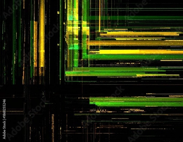 Obraz 緑と黄色のサイバーなテスクチャ