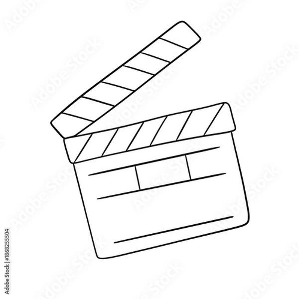 Fototapeta Clapperboard outline