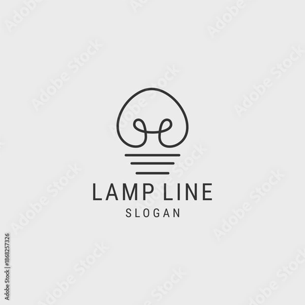 Obraz Lamp logo template vector illustration design