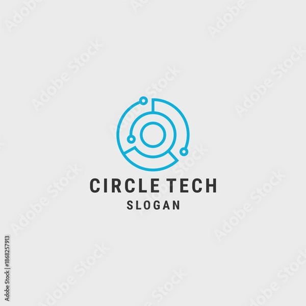 Obraz  Circle tech logo template vector illustration design
