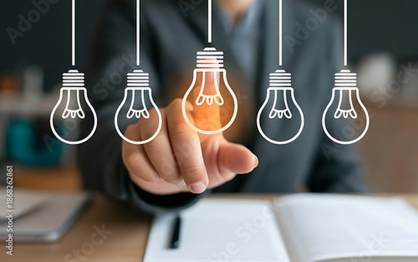 Fototapeta Selecting the bright idea