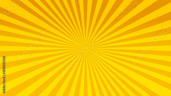 Obraz 集中線, 漫画, 黄色, 光, 効果線, レーヨン, イラスト, サマータイム, 紙吹雪