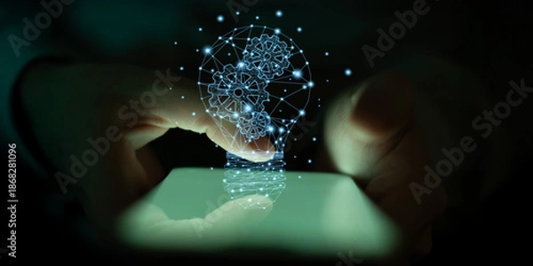 Obraz Artificial Intelligence Concept Illustrating Creative Thinking And Digital Automation.