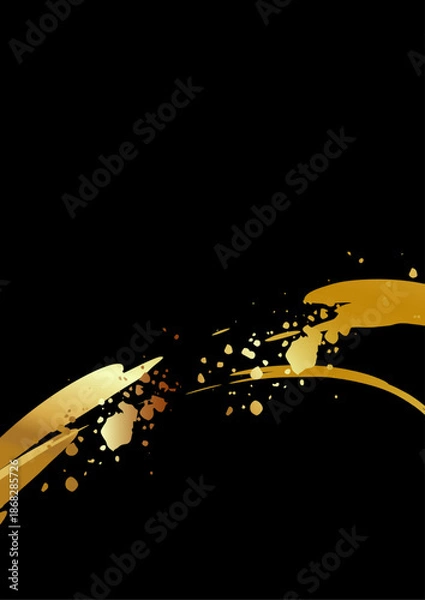 Fototapeta 和風筆タッチイラスト背景