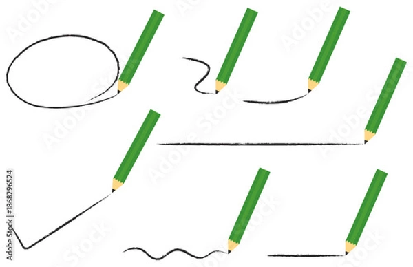 Obraz えんぴつのイラストセット