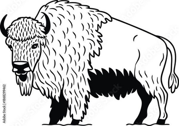 Obraz bison creative icon silhouette vector illustration
