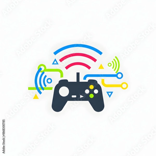 Obraz Video Game Controller with Wireless Connectivity.