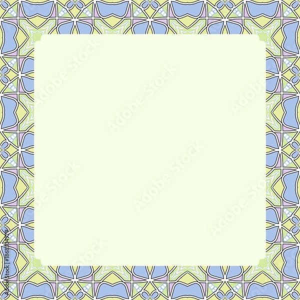 Obraz Elegant Geometric Patterned Frame in Soft Pastel Hues