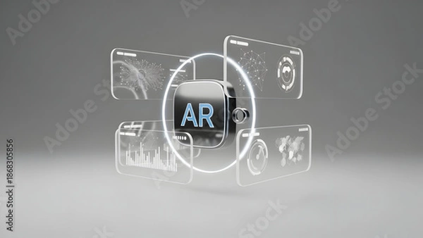 Obraz Augmented Reality Technology Concept with Smartphone.