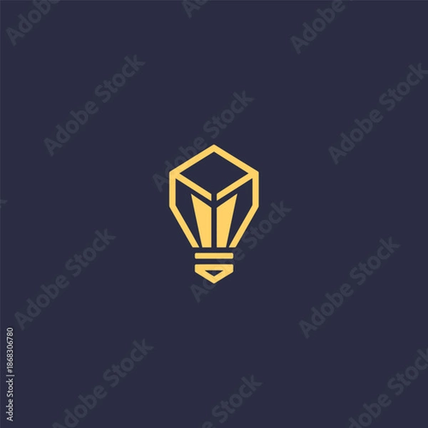 Obraz Lightbulb logo symbolizing ideas, innovation, and creative thinking.