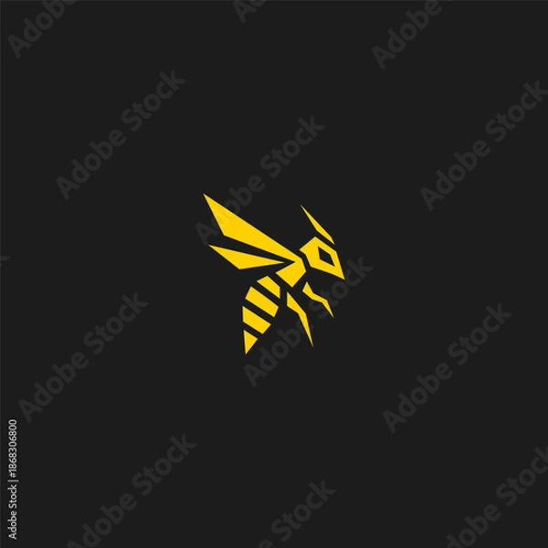Obraz Wasp logo symbolizing speed, focus, and aggressive precision.