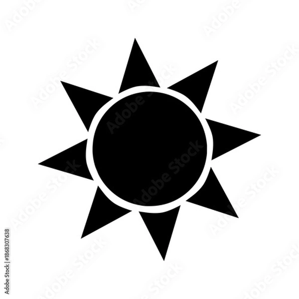 Obraz sun icon vector on white background