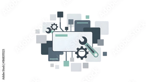 Obraz Web Development and Maintenance Concept.