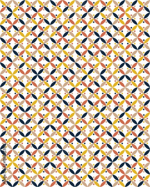 Obraz Colorful Geometric Petal Tile Pattern