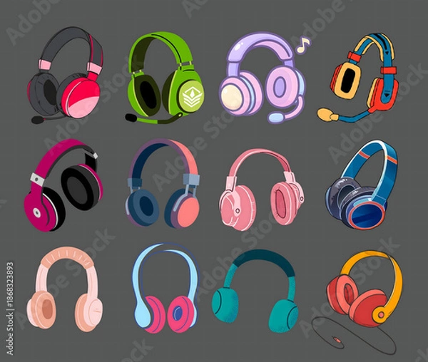 Obraz various headphones
