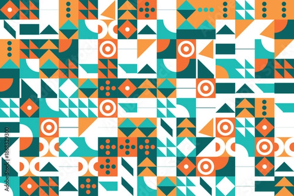 Obraz Vibrant Abstract Geometric Tile Art